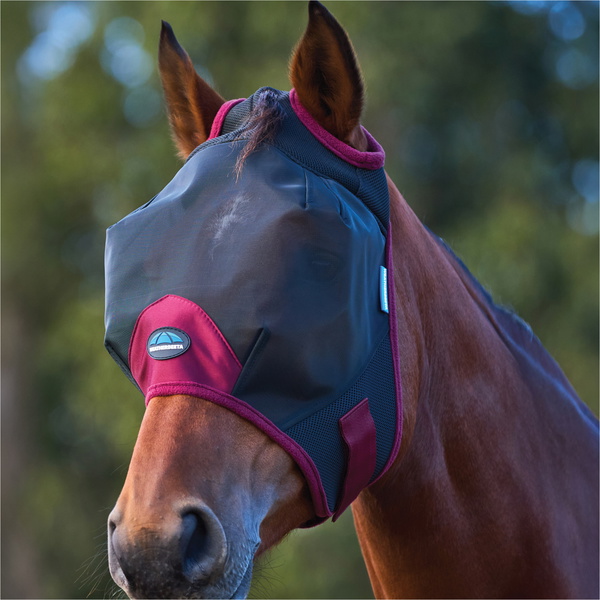 2026 WeatherBeeta Comfitec Fijne Mesh Vliegmasker 1029731010 - Black / Burgundy
